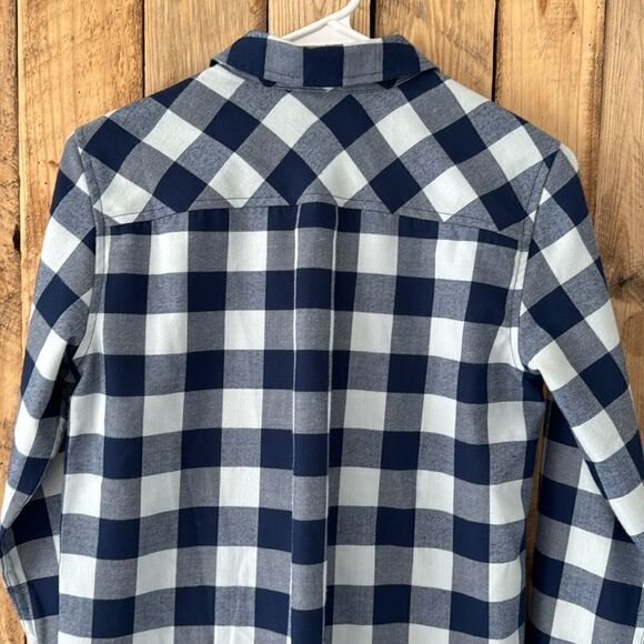 Vineyard Vines Relaxed Carmel Buffalo Check Performance Flannel Button Down Sz 0 - Picture 6 of 14